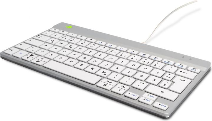 Image du produit R-Go Tools R-Go Compact Break Clavier ergonomique QWERTY (FR), filaire, blanc (DE, Filaire)