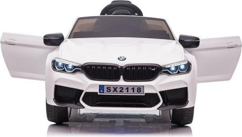 Produktbild Es-toys Elektro Kinderfahrzeug weiss "BMW M5" - Lizenziert - 12V7A Akku, 2 Motoren- 2,4Ghz Fernsteuerung, MP (12 V)