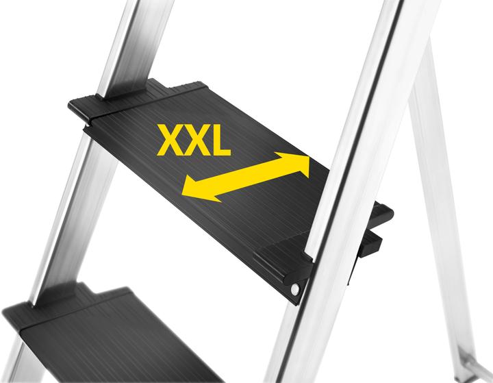 Actual product image Hailo L100 TopLine, aluminium safety stepladder, 7 steps (Stile, 17 cm)
