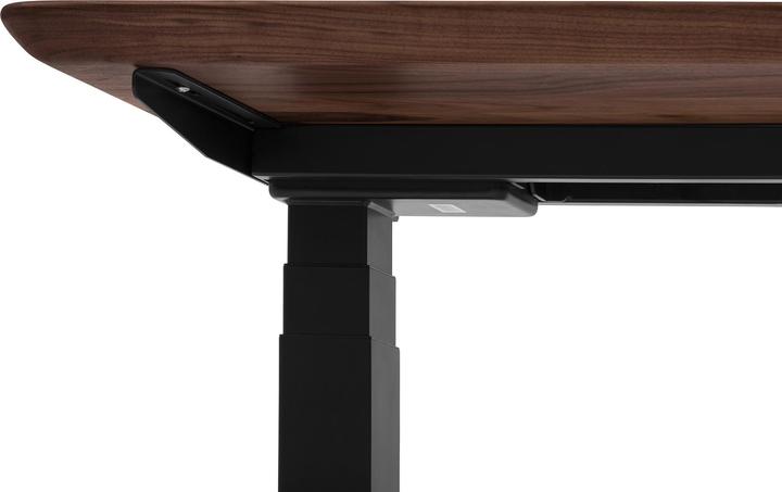 Produktbild Oakywood Standing Desk Holztisch mit Höhenverstellung - aus Massivholz - Walnuss / 120x60 / Schwarz - Oakywoo (120 x 60 cm)