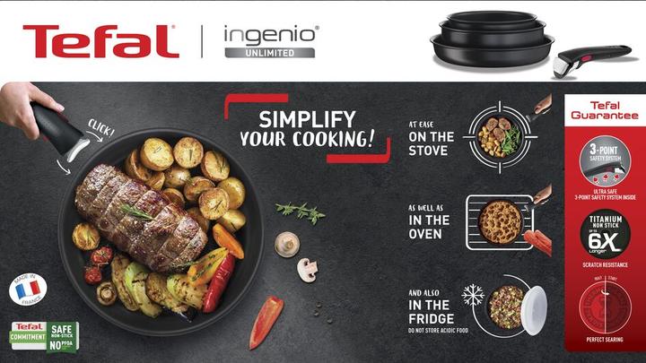 Produktbild Tefal Ingenio Unlimited - Hapjespan - 24 cm - Excl. handgreep (24 cm, Bratpfanne, Aluminium)