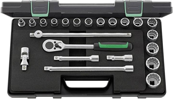 Stahlwille Socket wrench set 1/2 (12.5 m (32 mm, 18 mm, 11 mm, 12 mm, 20 mm, 19 mm, 27 mm, 15 mm, 25 mm, 13 mm, 21 mm, 14 mm, 29 mm, 10 mm, 30 mm, 23 mm, 26 mm, 22 mm, 17 mm, 28 mm, 16 mm, 24 mm, 31 mm)