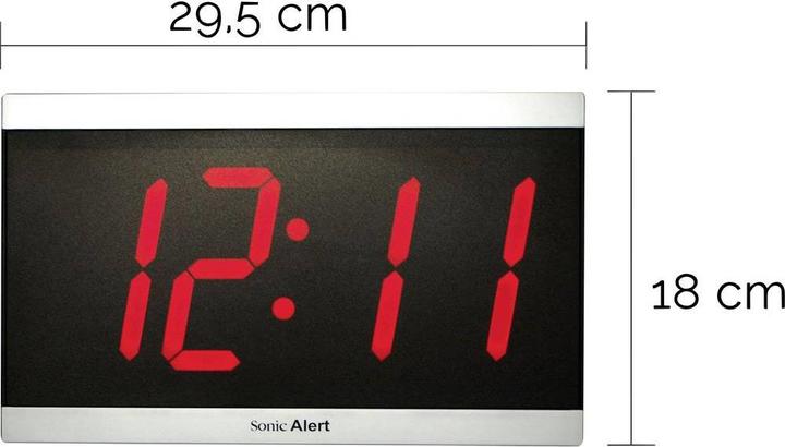 Actual product image Conrad Components Quartz alarm clock 1558326 Silver