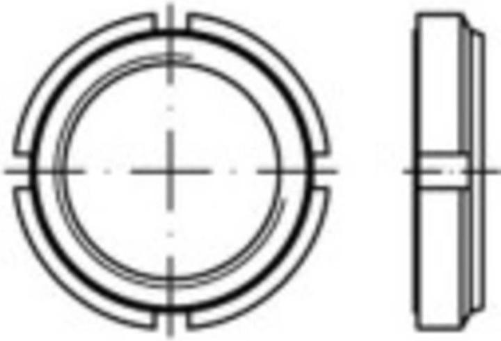 Actual product image Toolcraft Slotted nuts M35 7 mm steel galv (M35)