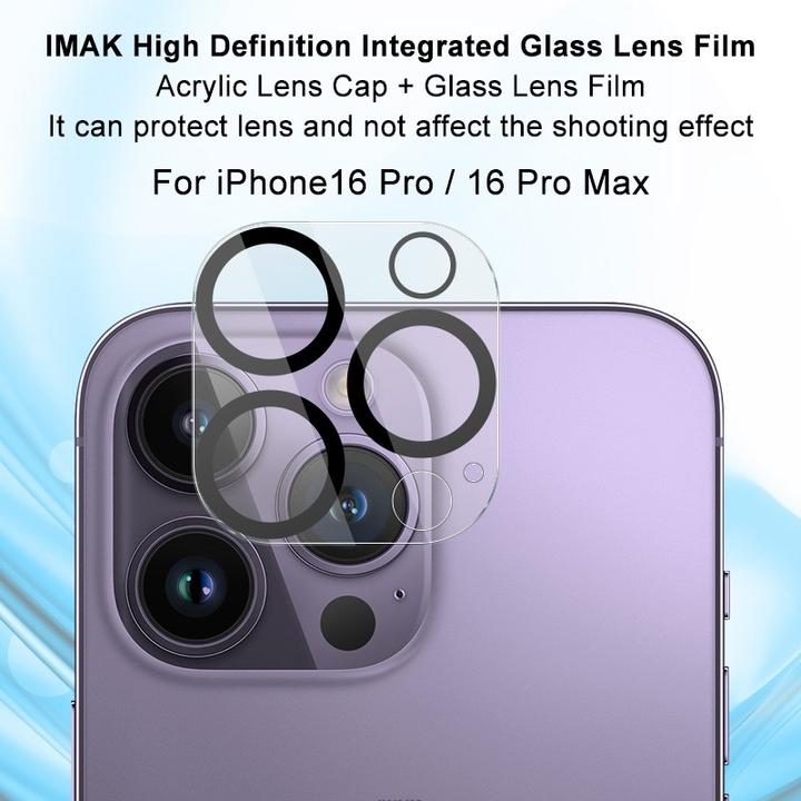 Actual product image Imak iPhone 16 Pro / 16 Pro Max - armoured glass camera (1 Piece, Apple iPhone 16 Pro Max)