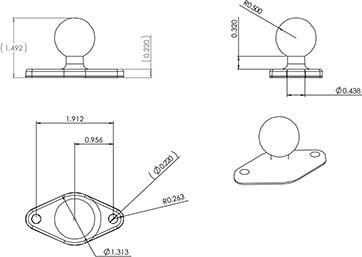 Immagine prodotto Rammount Base di montaggio trapezoidale