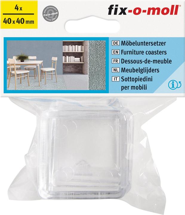 Image du produit Fix-o-moll Sous-verres de meubles (Curseurs en plastique, Planeurs enfichables, 4 pièce(s))