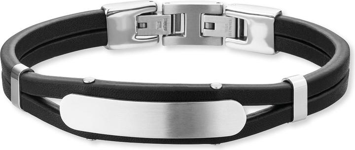 Produktbild Save Brave Armband SBB-Dexter-BK Herren (20 cm, Leder, Edelstahl)