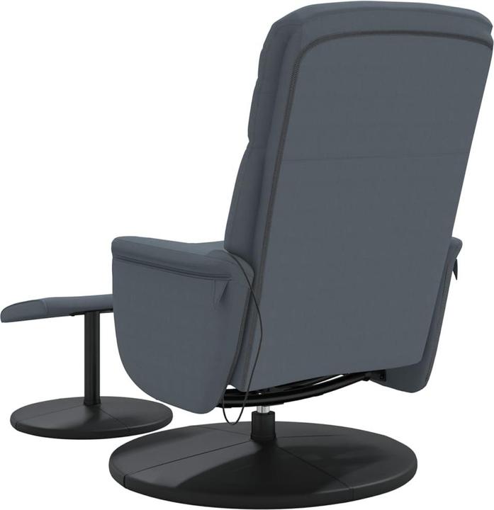 Actual product image VidaXL Massage chair with footstool dark grey velvet,colour