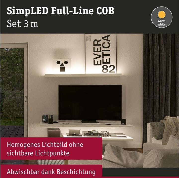 Actual product image Paulmann SimpLED COB Stripe Set (Warm white, 300 cm, Indoor)