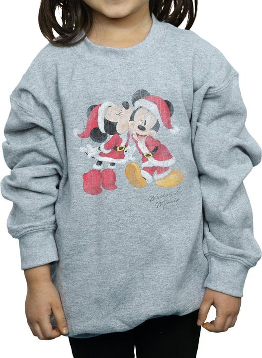 Immagine prodotto Disney Mickey And Minnie Christmas Kiss Felpa Ragazze (152, 158)