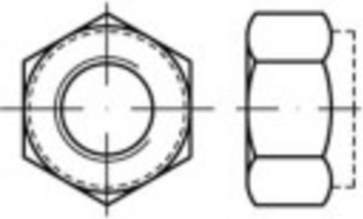 Toolcraft Sicherungsmuttern M10 DIN 6924 (M10)