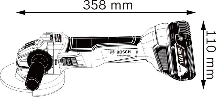 Actual product image Bosch Professional GWS 18V-10 (125 mm)