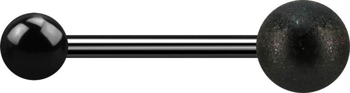 Produktbild Star Piercing Micro Barbell schwarz mit Kugel und Kugel gesprenkelt (Chirurgenstahl 316L, ohne Messing)