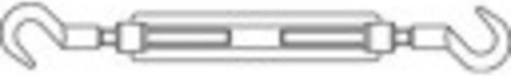 Toolcraft Spannschloss Haken-Haken M12 S