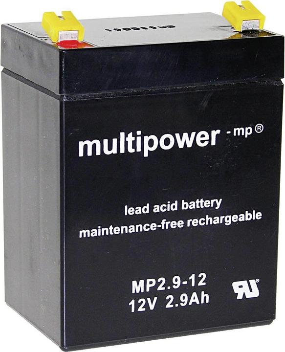 Productafbeelding Multipower Loodaccu 12 V 2,9 Ah MP2,9-12 (12 V, 2900 mAh)