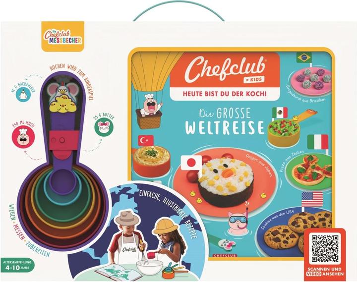 Actual product image Chefclub Baking set book 'The great world tour' with the measuring cups