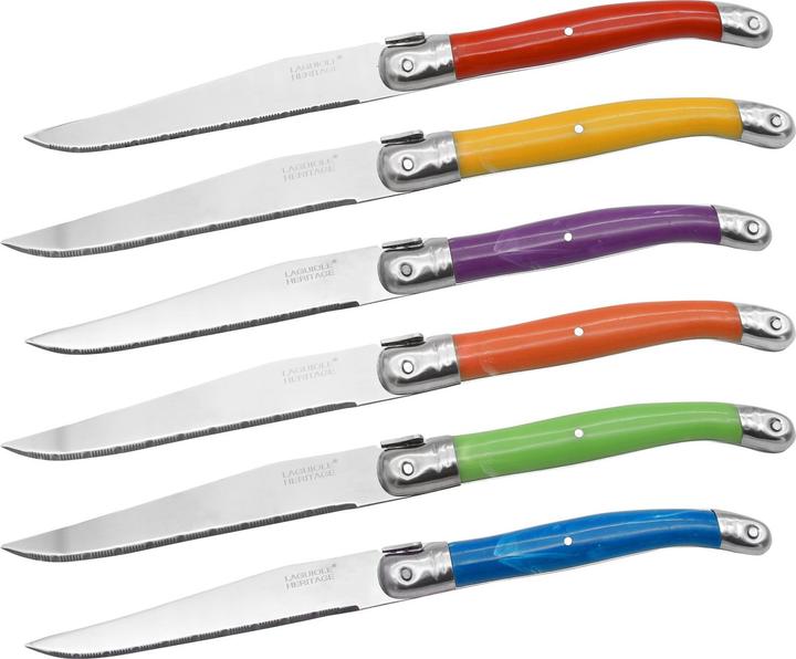 Produktbild Laguiole Heritage Steackmesser Set, bunt (1 Stück, Messer)