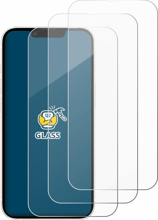 Actual product image BROTECT Armoured tempered glass screen protector (3 Piece, Apple iPhone 13)