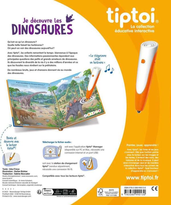Immagine prodotto tiptoi Je découvre les dinosaures (Francese, Collettività, 2023)