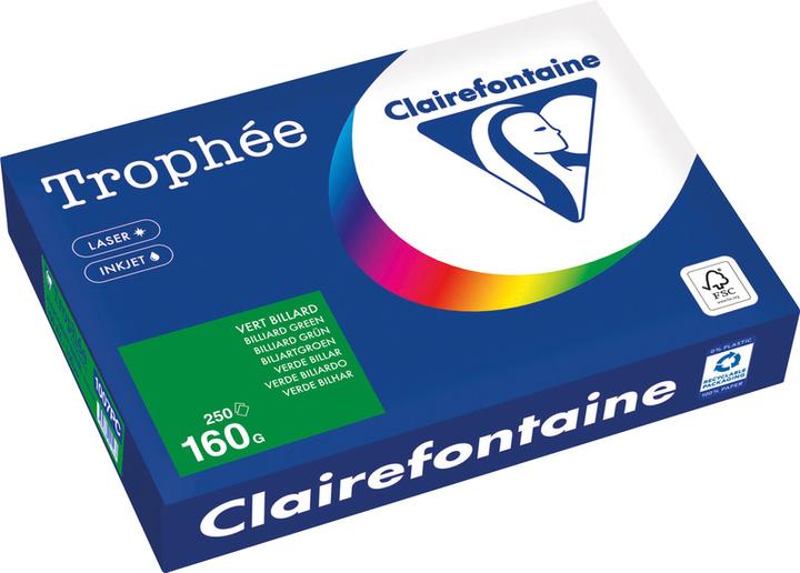 Produktbild Clairefontaine Universalpapier Trophée farbig (160 g/m², 250 x, A4)
