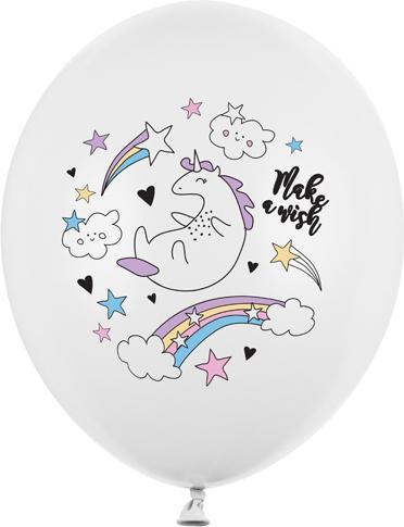 Immagine prodotto Partydeco Palloncini 30cm, Unicorno, Bianco puro pastello (1 pz / 50 pz)
