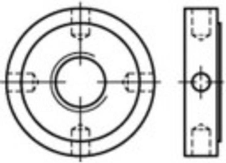 Image du produit Toolcraft Ecrous à trous cruciformes M26 DIN 1816 (M26)