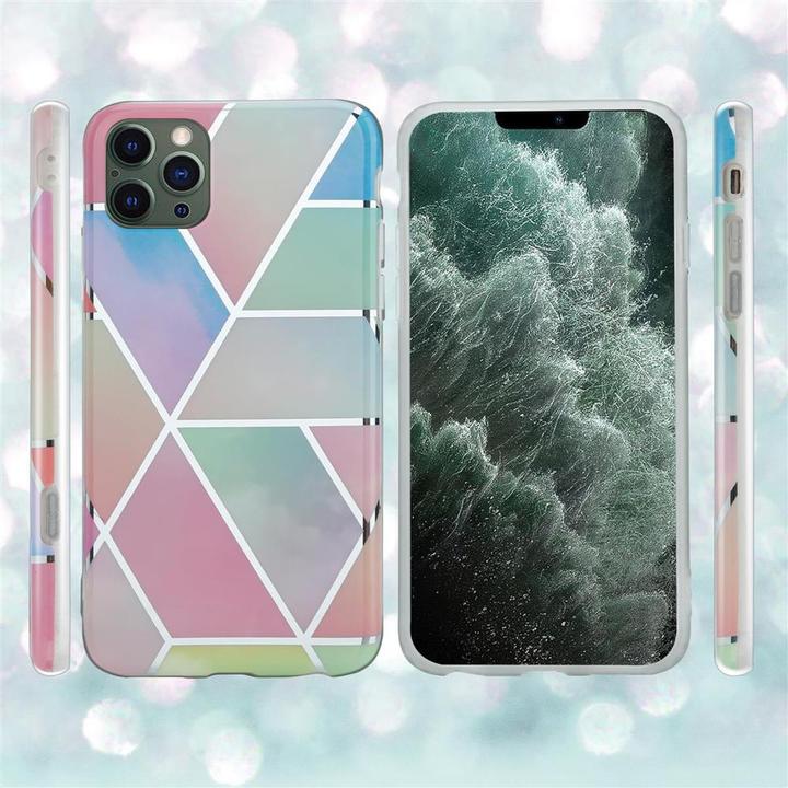 Productafbeelding Cadorabo IMD TPU kleurrijke marmeren hoes (Apple iPhone 12 Pro Max)