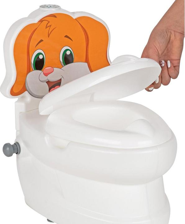 Productafbeelding Jamara My Little Toilet Dog met doorspoelgeluid en toiletpapierhouder