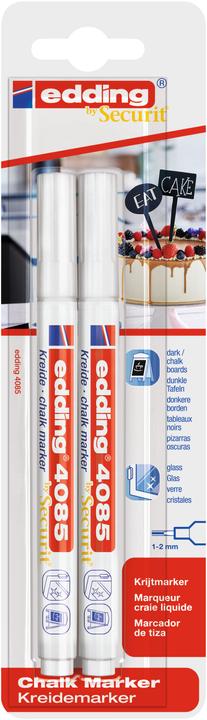 Produktbild Edding Kreidemarker (Weiss, 2 mm, 2 x)