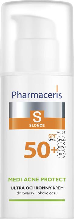 Produktbild Pharmaceris S Sonnenschutz für fettige Mischhaut MEDI ACNE PROTECT SPF 50+ 50ml (Sonnencreme Gesicht, SPF 50+, 50 ml, 50 g)