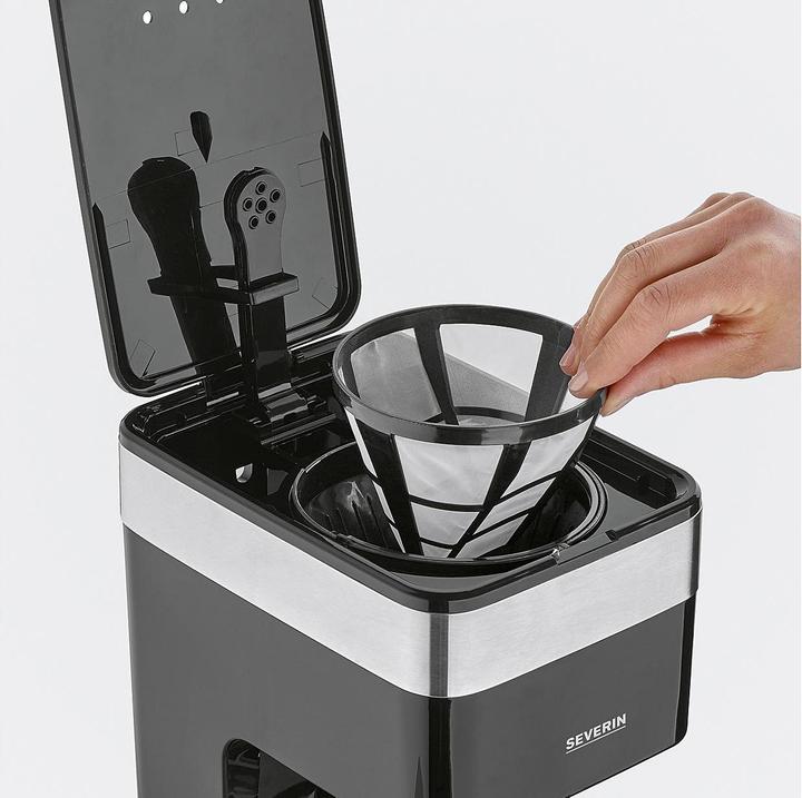 Immagine prodotto Severin KA9263 Caffettiera a filtro in vetro nero / acciaio inox spazzolato