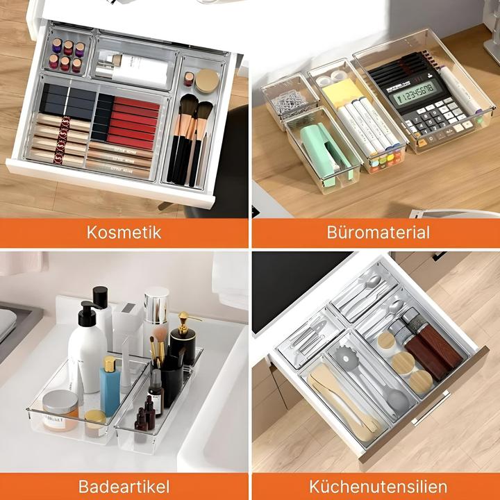 Actual product image Novidarte Schubladen-Organizer 25 Stk. (22 x 15 x 5 cm, 22 x 7 x 5 cm, 15 x 7 x 5 cm, 7 x 7 x 5 cm)