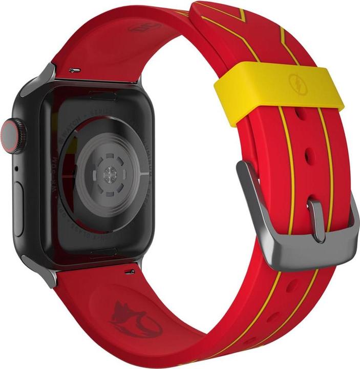 Actual product image Moby Fox DC bracelet pour smartwatch The Flash Logo (Sweat and UV-resistant, High-quality silicone)