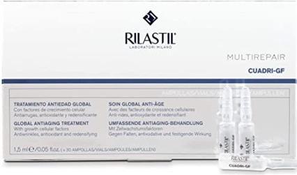Actual product image Rilastil Multirepair Cuadri GF Anti-Aging Facial Ampoules Repair and Moisturising Treatment 30 Units (1.50 ml)
