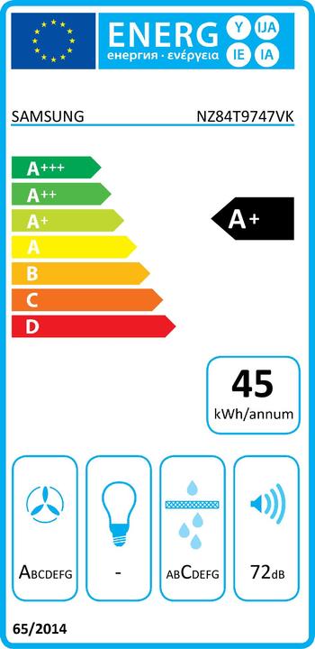 Label énergétique Samsung NZ84T9747VK/UR