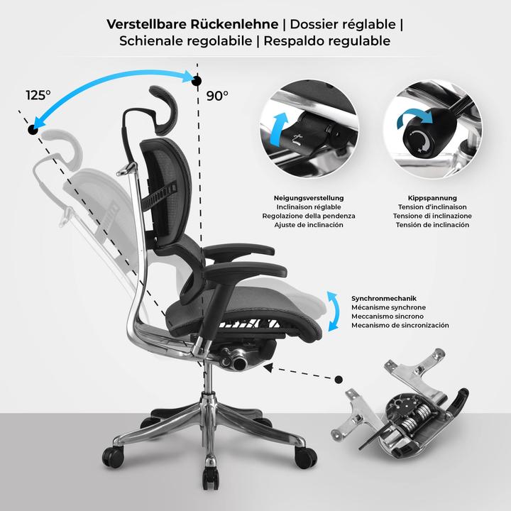 Actual product image CLP Office chair Norfolk Ergonomic, grey