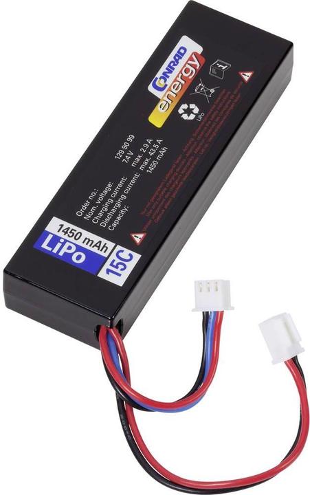 Actual product image Conrad energy Model battery pack (LiPo) 7.4 (7.40 V, 1450 mAh)