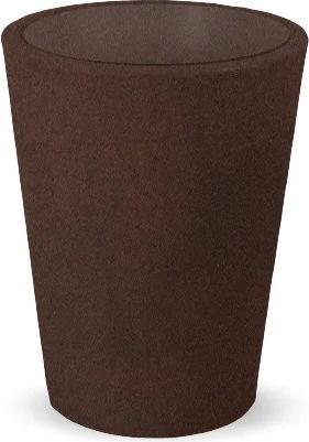 Newgarden GERBERA 45 plantenbak groot hoog, rond ø45x54cm brons 55L met waterreservoir buiten