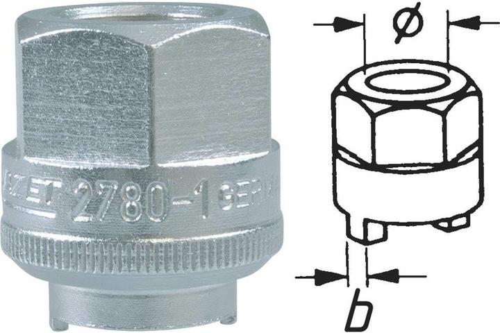 Produktbild HAZET Stossdämpfer-Zapfenschlüssel 2780-1 ∙ 14.1 mm
