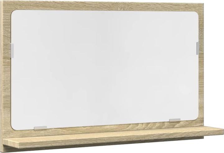 Produktbild VidaXL Badspiegel Wandspiegel Badezimmerspiegel Spiegel mit Ablage Sonoma-Eiche (60 x 37 cm)