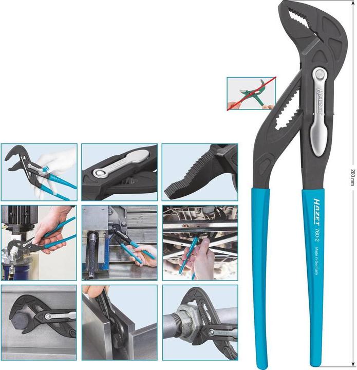 HAZET Universal-Zange 760-2 ∙ Für Rechtshänder (260 mm)