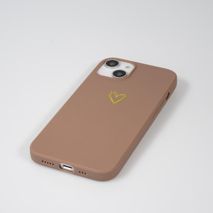 Image du produit PhoneLook Coque Silicone mat dessin coeur doré (Apple iPhone 15 Pro Max)