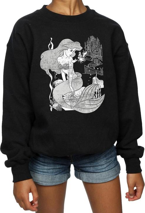 Actual product image The Little Mermaid Girls Cotton Sweatshirt (152, 158)