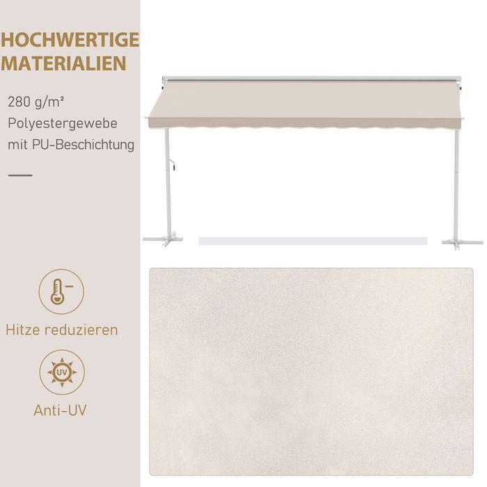 Actual product image Outsunny Garden awning with crank (3.42 m)