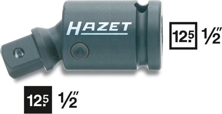 Produktbild HAZET Schlag-, Maschinenschrauber Gelenkstück 9006S ∙ Vierkant12,5 mm (1/2 Zoll) ∙ Vierkant 12,5 mm…