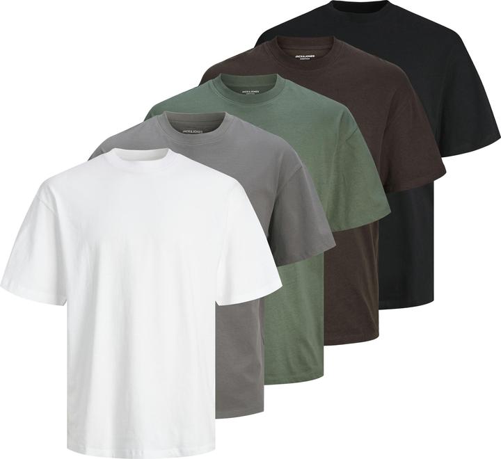 Jack & Jones Jjhugo Loose Tee Ss Crew Neck 5pk Mp (XL)