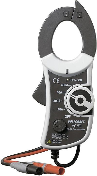 Immagine prodotto Voltcraft Adattatore pinza amperometrica VC-511 Misurazione (CAT III 600V, CAT IV 300V)
