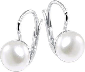 Brilio Silver - Elegant silver earrings with synthetic pearl 438 001 01235 0400000