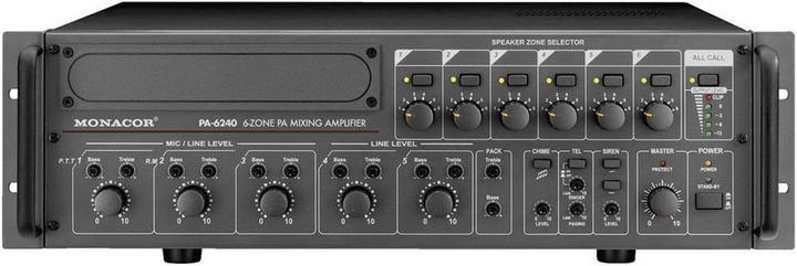 Produktbild Monacor ELA-Verstärker PA-6240 240 W 6-Zonen (Verstärker)
